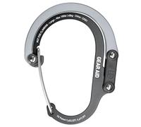 GEAR AID HEROCLIP - Mosquetón y Gancho (Grande) para Camping, Mochila, organización y Garaje, Negro y Gris