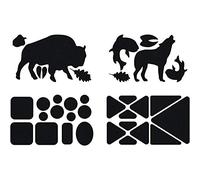 GEAR AID Parches de cinta adhesiva Tenacious para reparación de chaquetas, nailon negro, vida silvestre, 3 x 20 pulgadas, paquete de 2