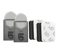 Gear Aid Tenacious Tape - Mini parches para reparar chaquetas, tiendas de campaña y equipo de lluvia, negro y transparente, 1.5 x 2.5 pulgadas, paquete de 2