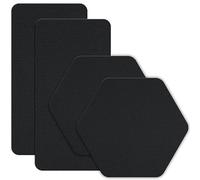 GEAR AID Tenacious Tape - Parches de tela Gore-TEX para fijar rápidamente agujeros y desgarros en chaquetas, guantes, pantalones de lluvia y esquí | Negro | Hexágono de 2.5 x 2.8 pulgadas, rectangular