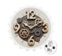 Gear Clock - Abridor de botellas magnético para nevera, único | Imán fuerte para refrigerador, divertida decoración del hogar, abridor creativo de tapas de botellas con atrapapuntas