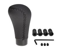 Gear Knob, Perilla de Cambio de Marchas, Gear Shift Knob, Perilla de Engranaje, Perilla de Palanca de Cambios de Coche de Cuero con 4 Adaptadores, para la Mayoría de los Vehículos Automotores Manuales
