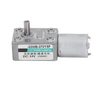 Gear Motor, Self Locking Reversible High Torsion DC 24V 2W Speed Reduction Motor, Aluminum Alloy Turbine Electric Gearbox with Metal Gears for Industrial Automation and DIY Pr (150 rpm)