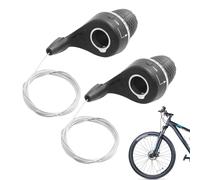 Gear Shifter, Bike Twist Grip Handle, Non Slip Speed Lever, Ergonomic Replacement Design, Smooth Gear Transition Control, for ATV Road Dirt Mountain Biking or Riding Use