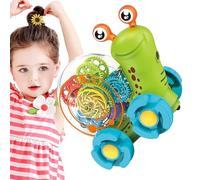 Gear Snail - 19,5 x 9 x 15 cm - Snal Toy,transparente Electric GearSnail Car, Mechanical Gear Learning Toy With Flashing Lights And Music, Battery Operated 300 g ABS SnailCar For Boys Girls,