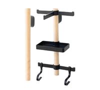 Gear Wall Mount - Beech Wood ABS 66.9x17.6cm | Multifunctional Wall Mounted Hanger | Helmet Shoes Glasses Speedometer Organizer For Home Garage Indoor Apartment Shed Storage