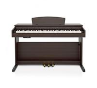 Gear4music DP10X Piano Digital 88 Teclas Contrapesadas, Palisandro | Sonido de Piano de Cola Multi-Tímbrico con Realismo Supremo, 88 Teclas Contrapesadas Sensibles al Tacto, Tres Pedales