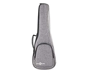 gear4music Funda de Ukelele Concierto Prémium, Gris