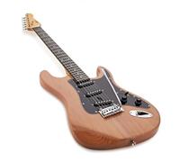 Gear4music LA Select Guitarra eléctrica con correa, funda, púas y cable, natural