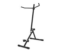 gear4music Soporte para contrabajo vertical con soporte de clavijas de extremo