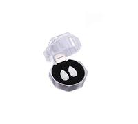 Geardeangloow 1 par de dientes de vampiro y colmillos de vampiro para Halloween, accesorios de dentaduras postizas, dientes de vampiro, zombi, 17 mm