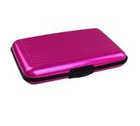 Geardeangloow Cartera de metal para tarjetas de crédito, identificación de negocios, antiRFID, color dorado, rosa (b), as description, como se muestra en la