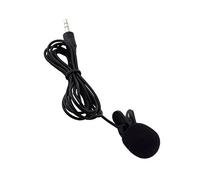 Geardeangloow Mini micrófonos de 3,5 mm para estudio, micrófono de voz, tubo de voz externo, bien adaptado con clip activo para altavoces de computadora de escritorio y portátil