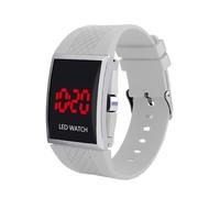 Geardeangloow Reloj de pulsera digital para hombre, cómodo y moderno, moderno y elegante de llevar, electrónico con batería, color blanco, blanco, as description