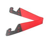 Geardeangloow Soporte plegable ajustable en forma de V para teléfono inteligente y tablet, soporte portátil de tamaño de bolsillo, color rojo
