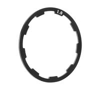 GearDrivex Caja de Anillo de Seguridad Arandela de Cubo de Volante de Bicicleta, Espaciador, Junta de Cassette, aleación de Aluminio, arandela de Cubo de Bicicleta, Espaciador de pedalier(Black 1mm)