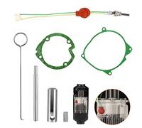 GEAREVER Junta y llave de bujía incandescente para calefacción diésel, kit de reparación de cerámica, compatible con 12 V, 2 kW, 5 kW, 8 kW, Eberspacher, calentador de aire, calentador de aire,