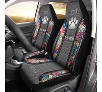 Gearider Fundas de Asiento de Coche con Estampado Floral Bohemio de Perro y mamá, Impermeables, Suaves, universales, Modernas, aptas para Casi Todos los vehículos