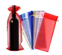 Gearific 30 Bolsas de Organza para Vino, Regalo con Cordón para Bodas, Cumpleaños, Baby Shower, Navidad, Dulces - Multicolor