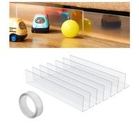 Gearific Bloqueadores para muebles, 8 bloqueadores de juguetes transparentes para debajo del sofá cama, bloqueadores de PVC con cinta adhesiva, tablero de bloqueo para bloquear juguetes, mascotas,