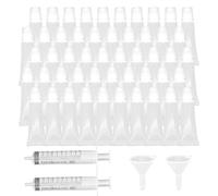 Gearific Kit de creación de brillo de labios: 50 tubos cosméticos vacíos recargables, envases de bálsamo Labial para Bricolaje, bálsamo Labial cosmético
