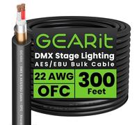 GearIT 2 conductores DMX Lighting & AES/EBU Bulk Cable (para 3 pines DMX) 300 pies