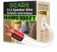 GearIT Cable de altavoz de pared OFC 2 x 2,5 mm≤ (152,4 metros, blanco) cobre sin oxígeno - Cable de audio de alta fidelidad para pared/clasificación CL2 / 2 conductores - calibre 14 AWG, 500 pies