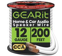 GearIT Cable de audio para altavoz CCA 2 x 4 mm ≤ (60,96 metros, color blanco) de aluminio recubierto de cobre, ideal para cine en casa de alta fidelidad y altavoces de coche, calibre 12 AWG, 100 pies