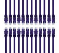 GearIT Paquete de 10 Unidades, Cat5e Cable de conexión Ethernet 0,5 pies Morado 1.5 Feet (24-Pack)