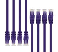 GearIT Paquete de 10 Unidades, Cat5e Cable de conexión Ethernet 0,5 pies Morado 1 Foot (8-Pack)