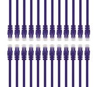 GearIT Paquete de 10 Unidades, Cat5e Cable de conexión Ethernet 0,5 pies Morado 10 Feet (24-Pack)