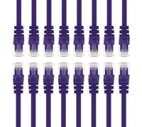 GearIT Paquete de 10 Unidades, Cat5e Cable de conexión Ethernet 0,5 pies Morado 14 Feet (16-Pack)