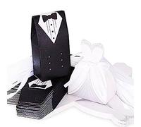 Gearmax 100 Cajas para Dulces para Fiestas, Cajas para Chuches de Cartón, Cajas de Regalo para Bodas de Novio y Novia, Cajas de Carton Pequeñas para Bodas, Cajas de Papel Creativas