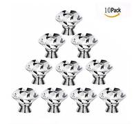 Gearmax® 10pcs Pomos Cristal Tiradores de Cristal 30mm, Tirador de Cajón con Tornillo, Tiradores de Muebles, Tiradores Cajones Cocina, Ideales para Puertas, Armarios, Cajones y Cómodas