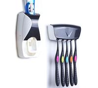 Gearmax Conjunto de dispensador de pasta de dientes, Dientes Soporte de Pared con Cubierta Antipolvo Accesorios de Baño para Infantil