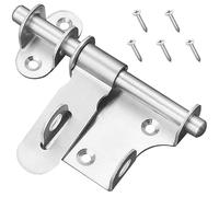 GEARMAX Pestillos para Puertas, Pestillo de Acero Inoxidable, Cerrojo Deslizante, Cerradura de Perno con Agujero, para Baño, Aseo, Jardín, Dormitorio (4 Pulgadas)