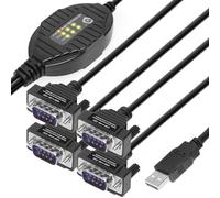 Gearmo Adaptador USB a serie de 4 puertos con indicadores RX/TX