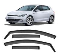 GEARMONSTER Deflectores de aire negros compatibles con Volkswagen Golf VII, Golf VIII, 5 puertas y Variant 2012-2023, parabrisas, deflectores para ventana de auto, 4 piezas
