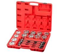 GEARMONSTER Juego de 28 cojinetes silenciosos de rueda, extractor de cojinetes de rueda, herramienta de casquillos de presión, juego con maletín de almacenamiento, extractor de montaje, desmontaje