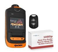 GearPro Ryder - Cámara de acción de 360°, alta resolución, imágenes de 16 MP, video de 1080p, pantalla LCD plegable de 1.5 pulgadas, impermeable, antivibración, HDMI, ranura micro SD, accesorios de