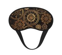 Gears Clock - Antifaz de dormir con estampado de bronce para dormir de lado, bonita máscara opaca para el hogar o viajes