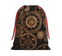 Gears Clock - Bolsa de regalo con cordón para regalo, reutilizable, para fiestas, cumpleaños, bodas, uso diario