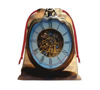 Gears Clock - Bolsa de regalo con cordón para regalo, reutilizable, para fiestas, cumpleaños, bodas, uso diario