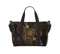 Gears Clock Bronze Century - Bolsas de viaje duraderas para mujer, bolsas de viaje duraderas, bolsas de gimnasio para viajes nocturnos, color negro, talla única