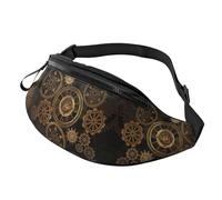 Gears Clock Bronze Century Print - Riñonera unisex para gafas de sol, carteras, pasaportes, llaves
