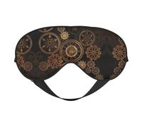 Gears Clock - Máscara de dormir reversible con estampado de siglo de bronce, ideal para camping, meditación y turnos, ajuste cómodo, sin fugas de luz