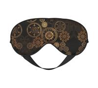 Gears Clock - Máscara de ojos de bronce siglo, máscara de ojos opaca, unisex, fundas para dormir con correas ajustables, máscara de ojos de viaje
