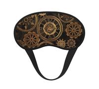 Gears Clock - Máscara de ojos para adultos y niños, diseño de reloj de bronce, para viajes, hogar, hotel, avión, camping, ayuda para dormir