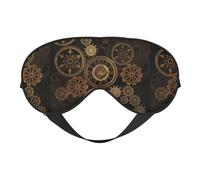 Gears Clock - Máscara de ojos reversible para meditación y viajes, diseño de siglo, versátil y versátil, unisex