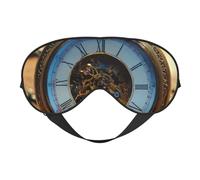 Gears Clock - Máscara de ojos transpirable con impresión del siglo de bronce, ideal para viajes al aire libre, camping, meditación, yoga